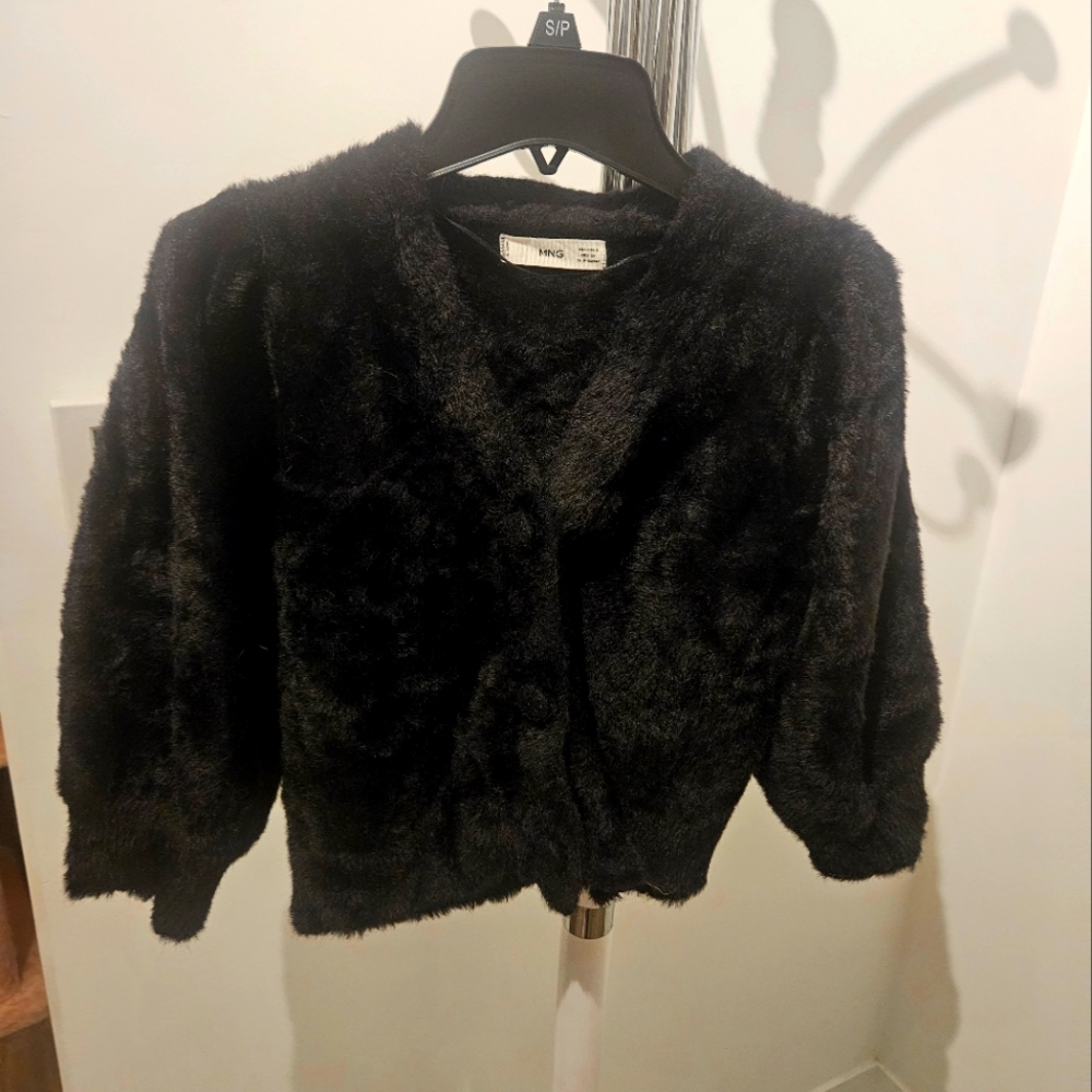Button down crop sweater